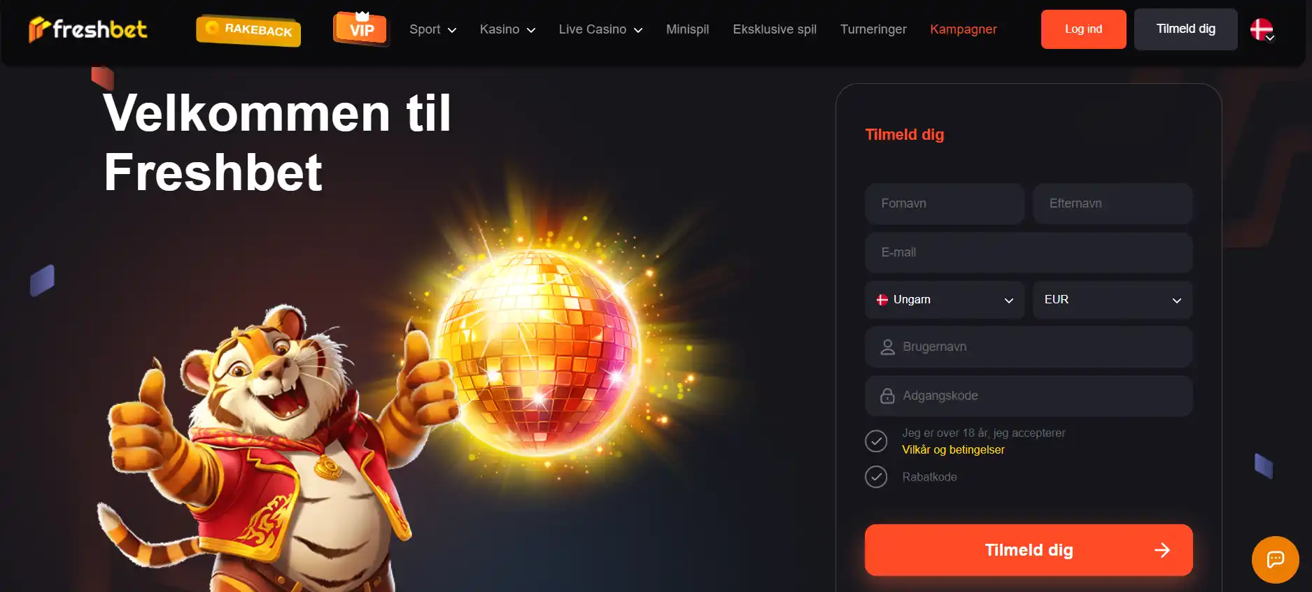 Freshbet konto – registrering, login og support